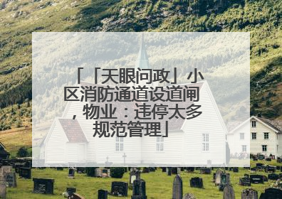 「天眼问政」小区消防通道设道闸，物业：违停太多规范管理