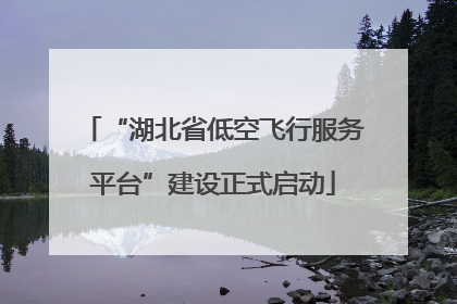 “湖北省低空飞行服务平台”建设正式启动