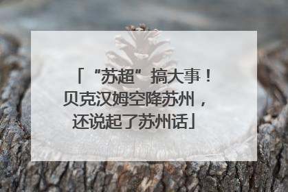 “苏超”搞大事！贝克汉姆空降苏州，还说起了苏州话