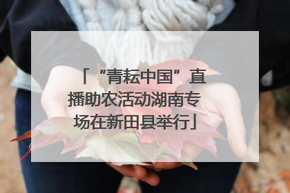 “青耘中国”直播助农活动湖南专场在新田县举行