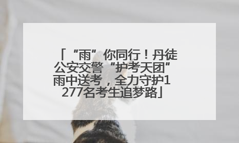 “雨”你同行！丹徒公安交警“护考天团”雨中送考，全力守护1277名考生追梦路