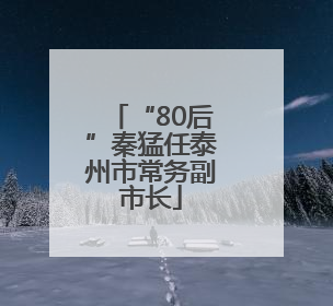 “80后”秦猛任泰州市常务副市长