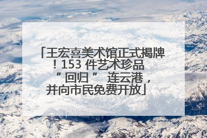 王宏喜美术馆正式揭牌！153 件艺术珍品 “ 回归 ” 连云港，并向市民免费开放