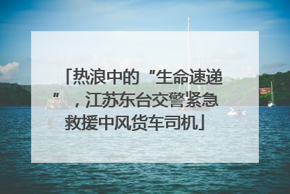 热浪中的“生命速递”，江苏东台交警紧急救援中风货车司机