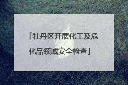 牡丹区开展化工及危化品领域安全检查