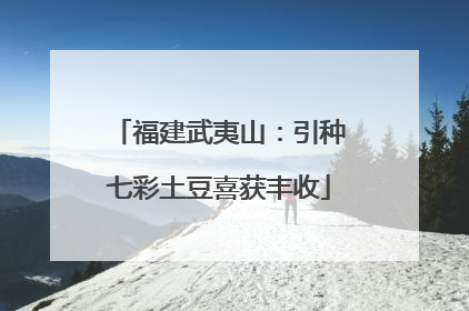 福建武夷山：引种七彩土豆喜获丰收