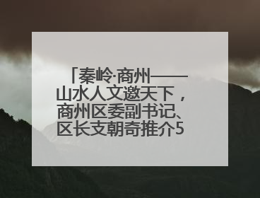 秦岭·商州——山水人文邀天下，商州区委副书记、区长支朝奇推介5个重点招商项目