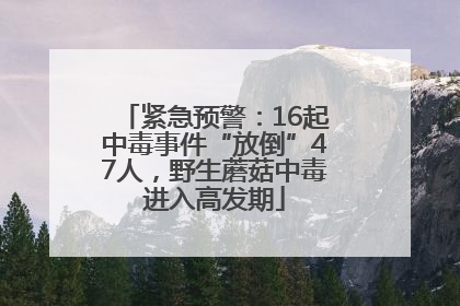 紧急预警：16起中毒事件“放倒”47人，野生蘑菇中毒进入高发期