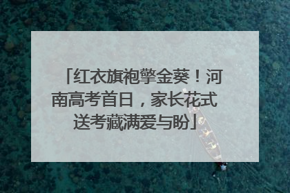 红衣旗袍擎金葵！河南高考首日，家长花式送考藏满爱与盼