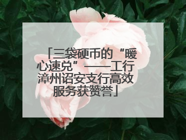 三袋硬币的“暖心速兑”——工行漳州诏安支行高效服务获赞誉