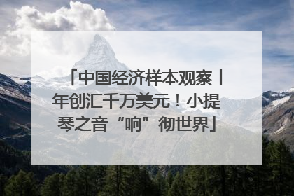 中国经济样本观察丨年创汇千万美元！小提琴之音“响”彻世界