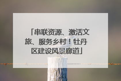 串联资源、激活文旅、服务乡村！牡丹区建设风景廊道