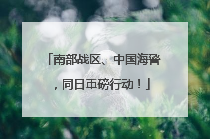 南部战区、中国海警，同日重磅行动！
