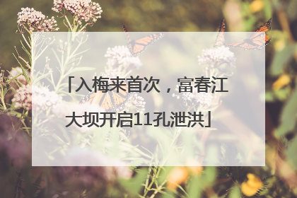 入梅来首次，富春江大坝开启11孔泄洪