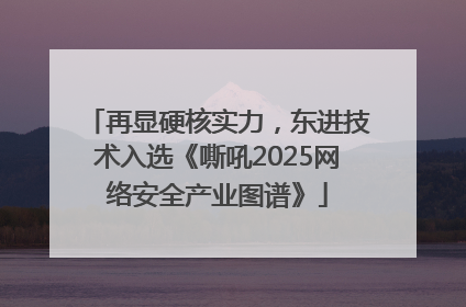再显硬核实力，东进技术入选《嘶吼2025网络安全产业图谱》