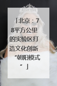 北京：78平方公里的实验区打造文化创新“朝阳模式”