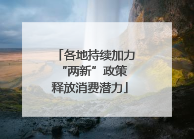 各地持续加力“两新”政策 释放消费潜力