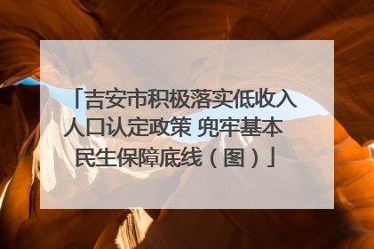吉安市积极落实低收入人口认定政策 兜牢基本民生保障底线（图）