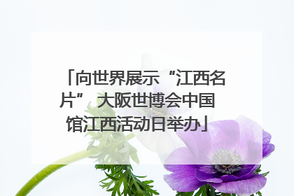 向世界展示“江西名片” 大阪世博会中国馆江西活动日举办