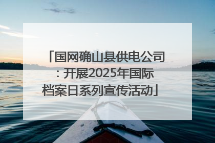 国网确山县供电公司：开展2025年国际档案日系列宣传活动