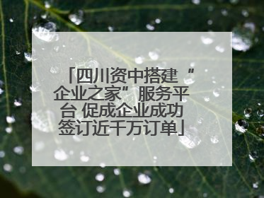 四川资中搭建“企业之家”服务平台 促成企业成功签订近千万订单