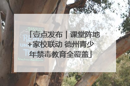 壹点发布｜课堂阵地+家校联动 德州青少年禁毒教育全覆盖