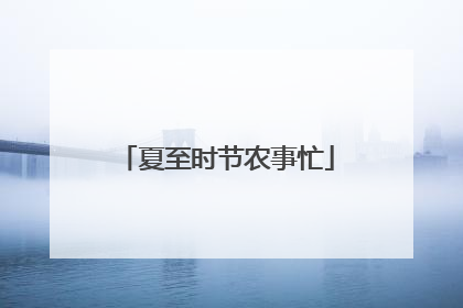 夏至时节农事忙