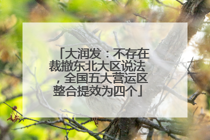 大润发：不存在裁撤东北大区说法，全国五大营运区整合提效为四个