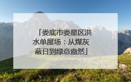 娄底市娄星区洪水单屋场：从煤灰蔽日到绿意盎然