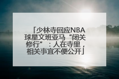 少林寺回应NBA球星文班亚马“闭关修行”：人在寺里，相关事宜不便公开