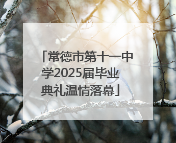 常德市第十一中学2025届毕业典礼温情落幕