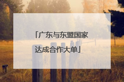 广东与东盟国家达成合作大单