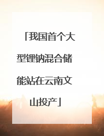 我国首个大型锂钠混合储能站在云南文山投产