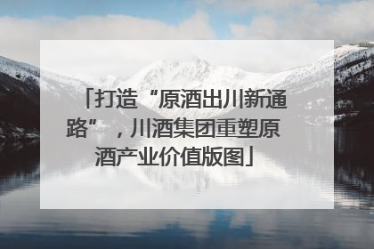 打造“原酒出川新通路”，川酒集团重塑原酒产业价值版图