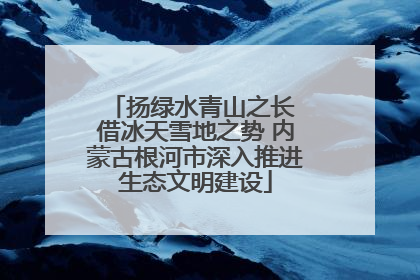 扬绿水青山之长 借冰天雪地之势 内蒙古根河市深入推进生态文明建设