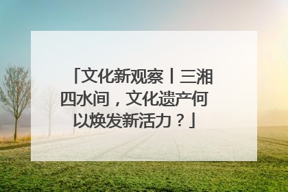 文化新观察丨三湘四水间，文化遗产何以焕发新活力？