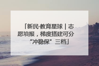 新民·教育星球｜志愿填报，梯度搭建可分“冲稳保”三档