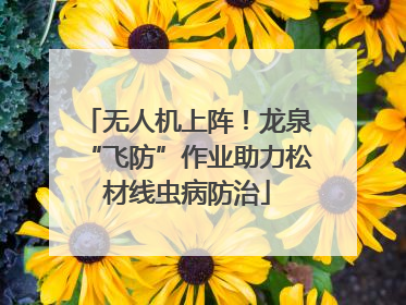 无人机上阵！龙泉“飞防”作业助力松材线虫病防治