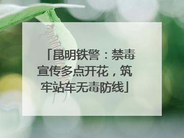 昆明铁警：禁毒宣传多点开花，筑牢站车无毒防线