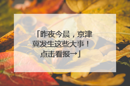 昨夜今晨，京津冀发生这些大事！点击看报→