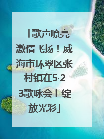 歌声嘹亮 激情飞扬！威海市环翠区张村镇在5·23歌咏会上绽放光彩