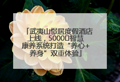 武夷山憬居度假酒店上线，5000㎡智慧康养系统打造“养心+养身”双重体验