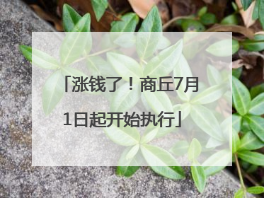 涨钱了！商丘7月1日起开始执行