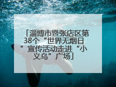 淄博市暨张店区第38个“世界无烟日”宣传活动走进“小义乌”广场