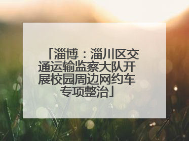 淄博：淄川区交通运输监察大队开展校园周边网约车专项整治