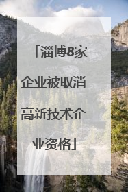 淄博8家企业被取消高新技术企业资格