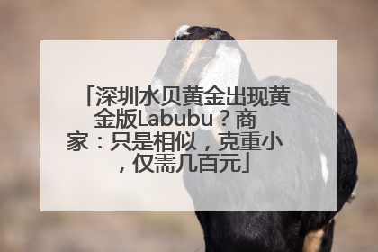深圳水贝黄金出现黄金版Labubu？商家：只是相似，克重小，仅需几百元