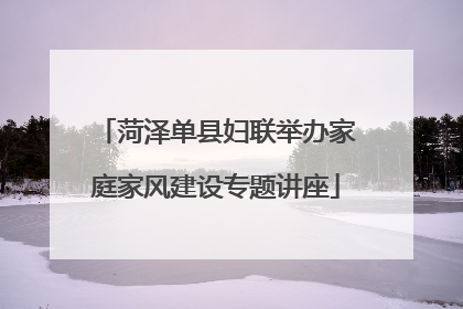 菏泽单县妇联举办家庭家风建设专题讲座