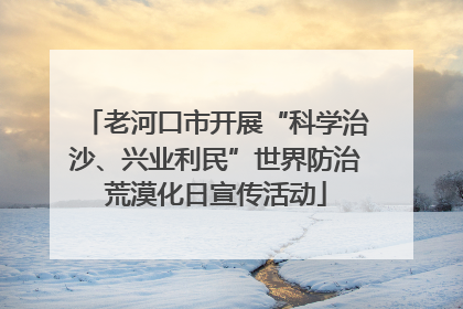 老河口市开展“科学治沙、兴业利民”世界防治荒漠化日宣传活动