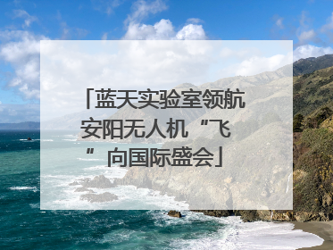 蓝天实验室领航 安阳无人机“飞”向国际盛会